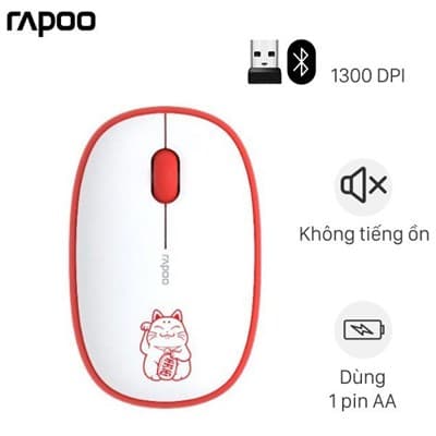Chuột Bluetooth Silent Rapoo M650 Lucky Cat