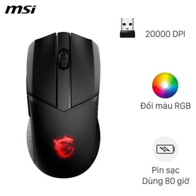 Chuột sạc Không dây Gaming MSI Clutch GM41 Lightweight