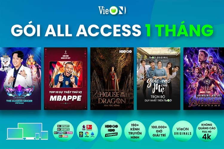 Ảnh VieON All Access chính hãng