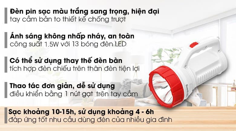 Ảnh Đèn pin sạc Điện Quang ĐQ PFL08 R WR