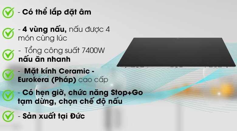 Ảnh Bếp từ 4 vùng nấu lắp âm Electrolux EHXD875FAK