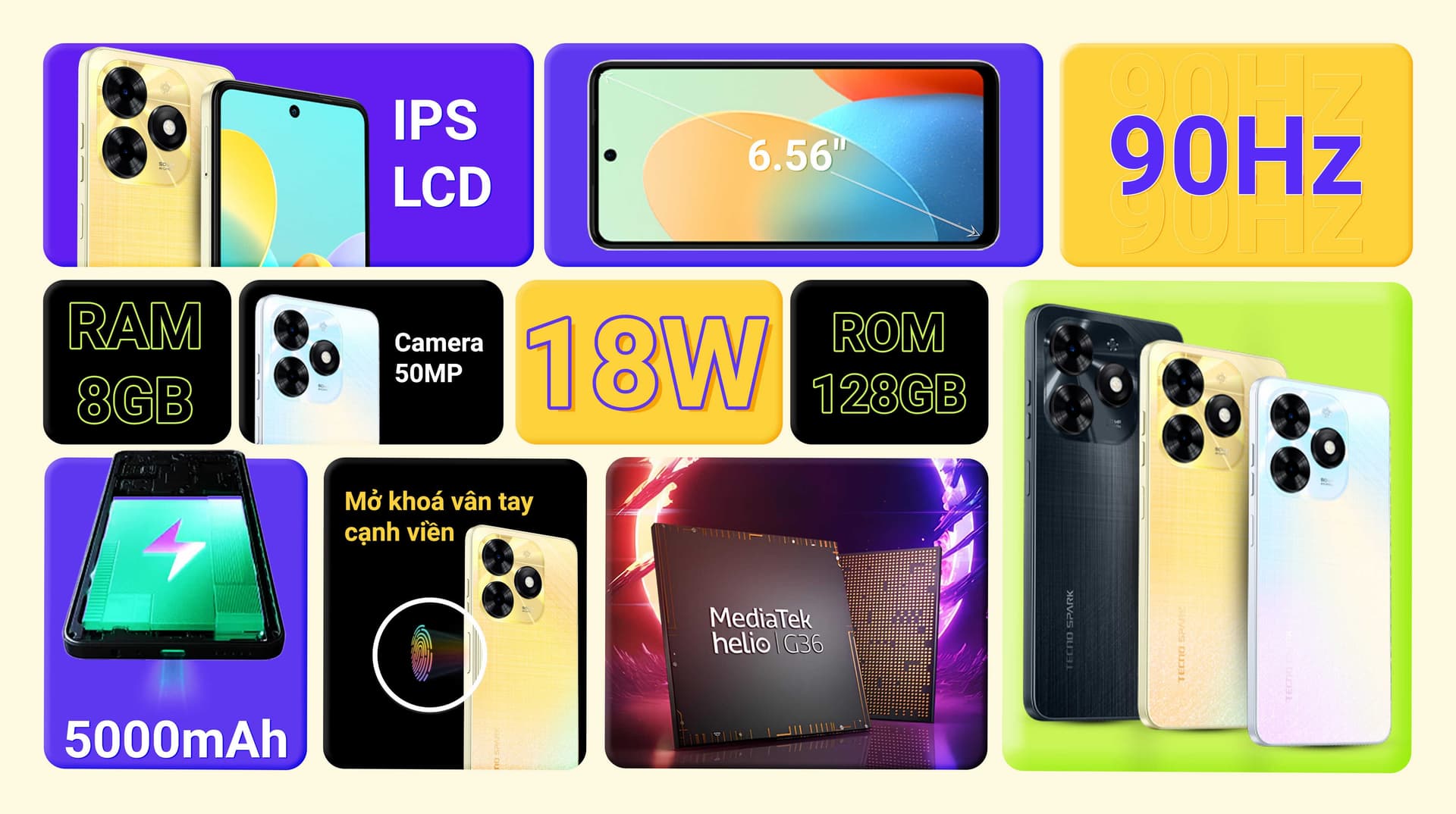 Ảnh Điện thoại Tecno Spark 20C 8GB/128GB
