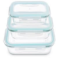 Bộ 3 hộp đựng thực phẩm thủy tinh 370 - 640 - 1050 ml Delites HS301RC Đồ gia dụng