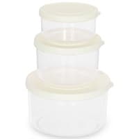 Bộ 3 hộp đựng thực phẩm nhựa 500 - 1000 - 2000 ml Inochi Hokkaido HIN.HOTR.BO02 Trắng Đồ gia dụng