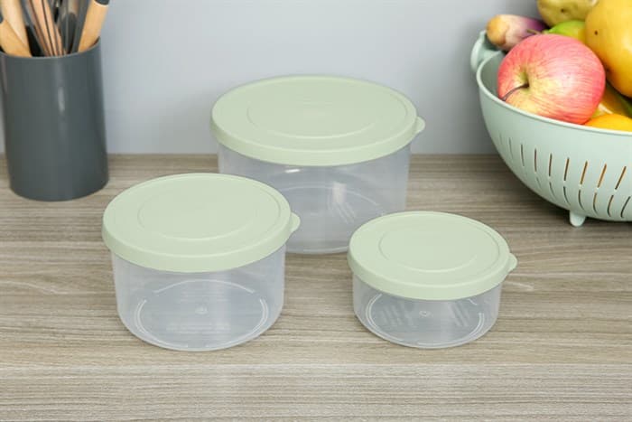 Ảnh Bộ 3 hộp đựng thực phẩm nhựa 500 - 1000 - 2000 ml Inochi Hokkaido HIN.HOTR.BO02 Xanh nhạt