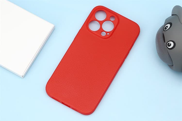 Ảnh Ốp lưng iPhone 13 Pro Nhựa Dẻo Litchi Grain OSMIA