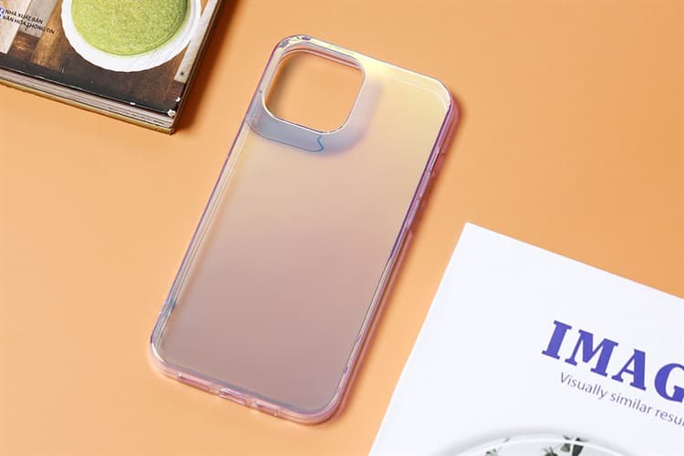 Ảnh Ốp lưng iPhone 13 Pro Max Kính viền dẻo Rainbow OSMIA