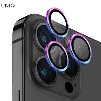 Miếng dán camera iPhone 15 Pro Max OPTIX ALUMINIUM UNIQ
