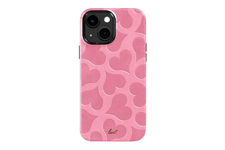 Ảnh Ốp lưng iPhone 14 Nhựa dẻo Da PU Laut MOTIF Hearts Chính hãng