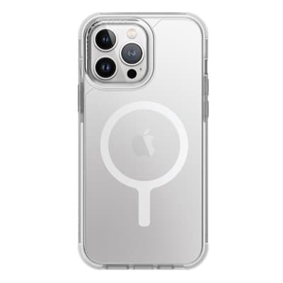 Ốp lưng MagSafe iPhone 15 Pro Max Nhựa cứng viền dẻo UNIQ HYBRID MAGCLICK CHARGING COMBAT (AF) BLANC Chính hãng