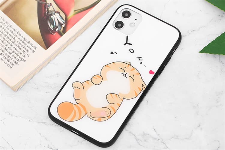 Ảnh Ốp lưng iPhone 11 Nhựa cứng viền dẻo COSANO SRTG270 Mèo