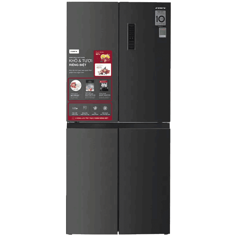 Tủ lạnh 4 cửa Inverter 362L COEX RM-4007MIB (Inox đen)