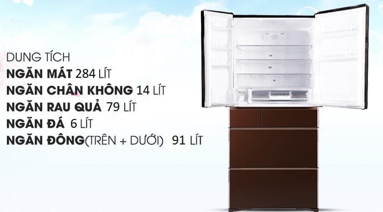 Ảnh Tủ lạnh 6 cánh Hitachi G620GV(XT) - 657 Lít Inverter