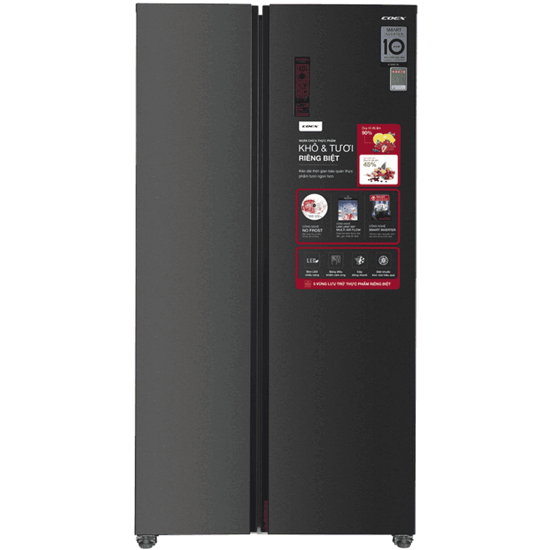 Tủ lạnh Side by side Inverter 442L COEX RS-4005MIB (Inox đen)
