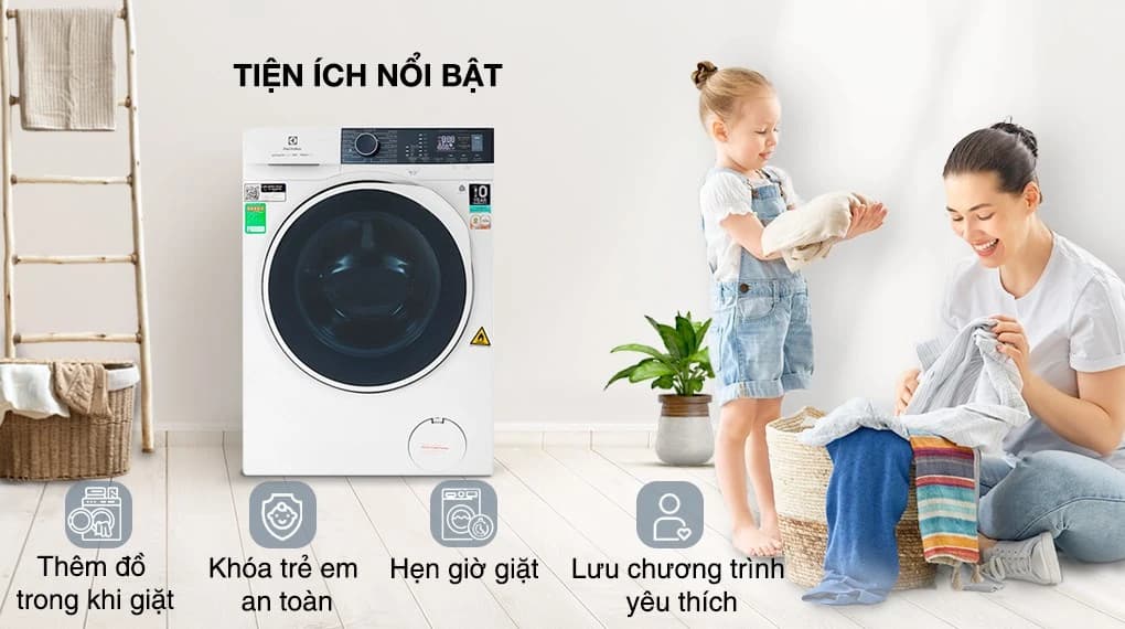 Ảnh Máy giặt sấy Electrolux 9Kg + sấy 6Kg EWW9024P5WB