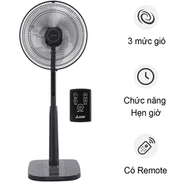Quạt cây Mitsubishi LV16S-RA CY-GY-xám đậm- điều khiển - Thailand