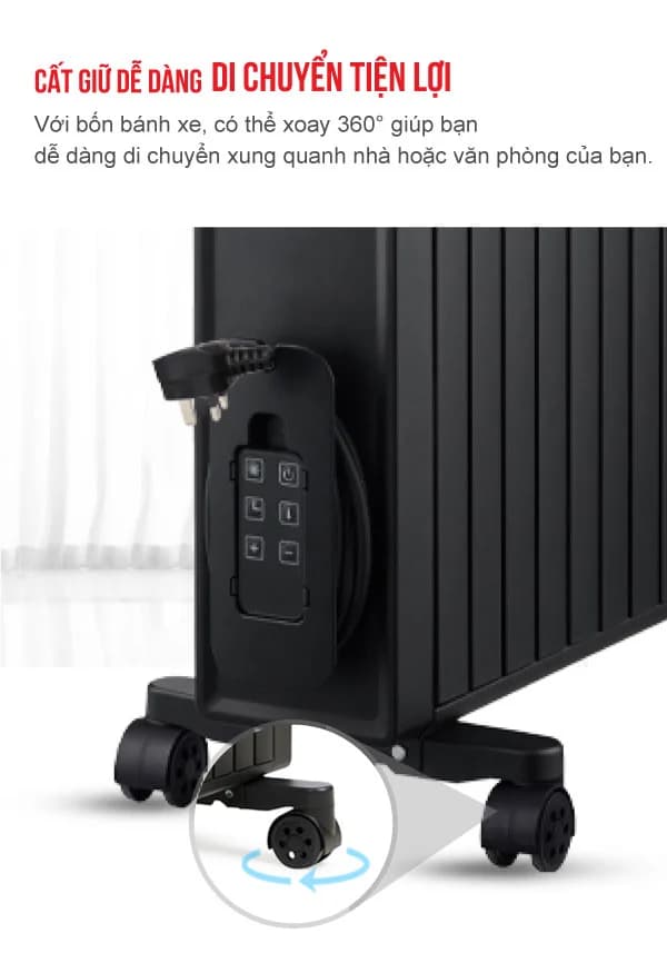 Ảnh Máy sưởi đối lưu không khí điện tử Roler RC-2116A (2000W, Điều khiển từ xa)