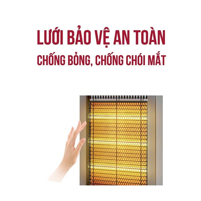 Ảnh Máy sưởi điện 3 bóng Halogen Roler RH-2112 (1200W)
