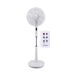 Quạt cây 7 cánh động cơ DC Hitachi LF-D6RCWM-trắng-có điều khiển