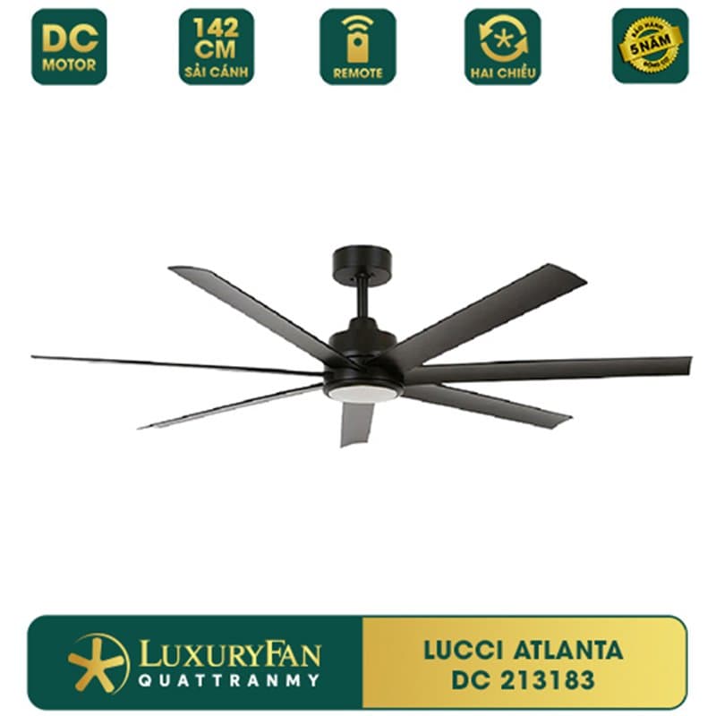 Quạt Trần Luxuryfan Lucci Atlanta Ld-56'' Atl Blk 213183