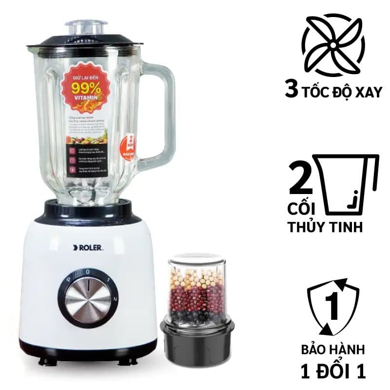 Máy xay sinh tố đa năng Roler RB-4111 (600W, 1.5 lít)