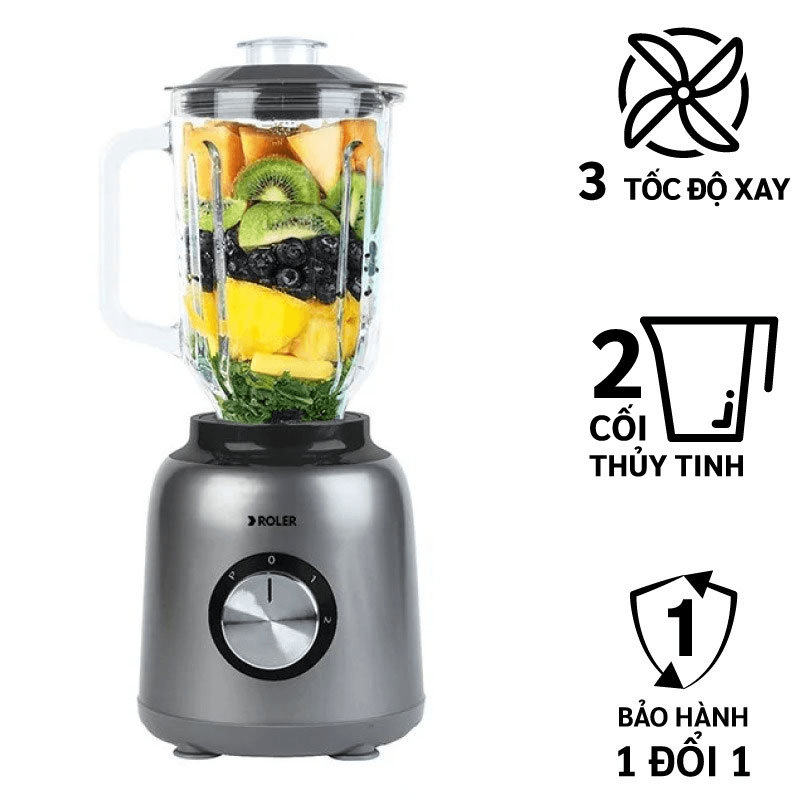 Máy xay sinh tố đa năng Roler RB-4112 (600W, 1.5 lít)
