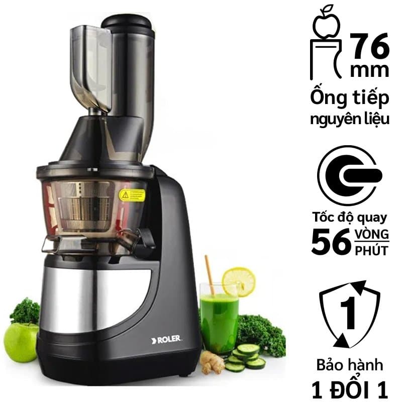 Máy ép chậm đa năng Roler RS-4408 (240W, Đen)