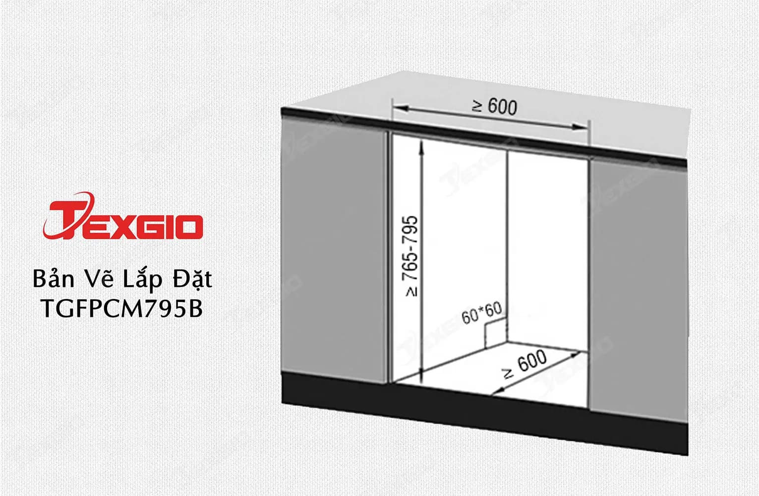 Ảnh Máy rửa chén bát 14 bộ độc lập sấy khí nóng + UV Texgio TGFPCM795B