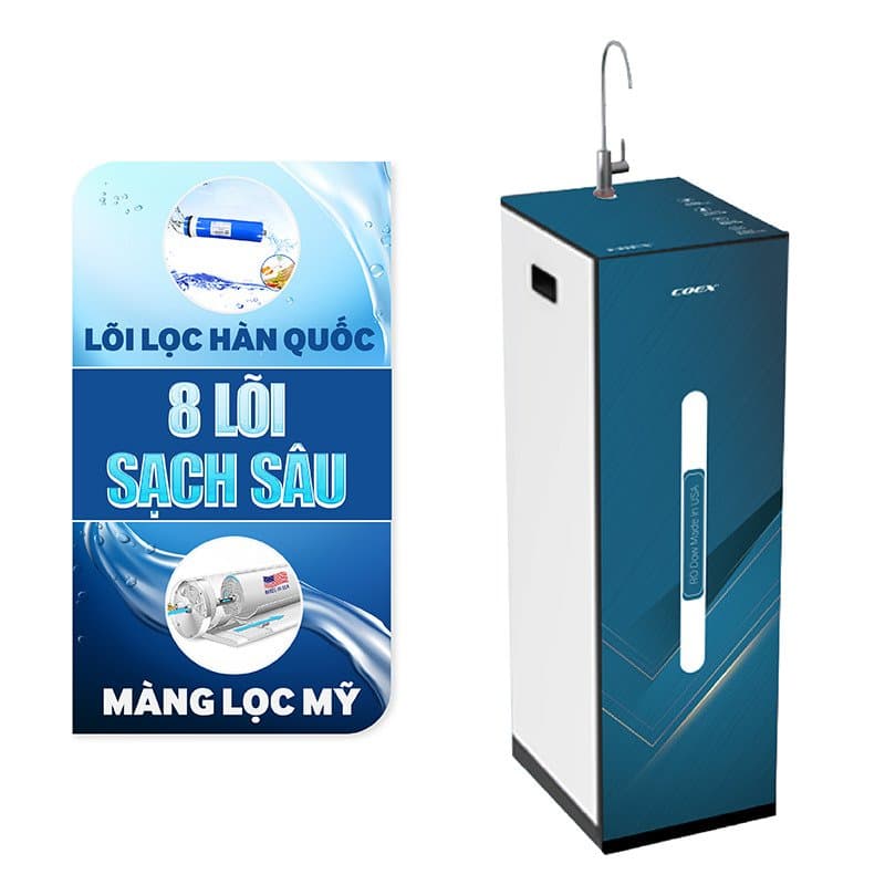 Máy Lọc Nước Hydrogen 8 cấp Coex WP-7211X (Slim-Blue)