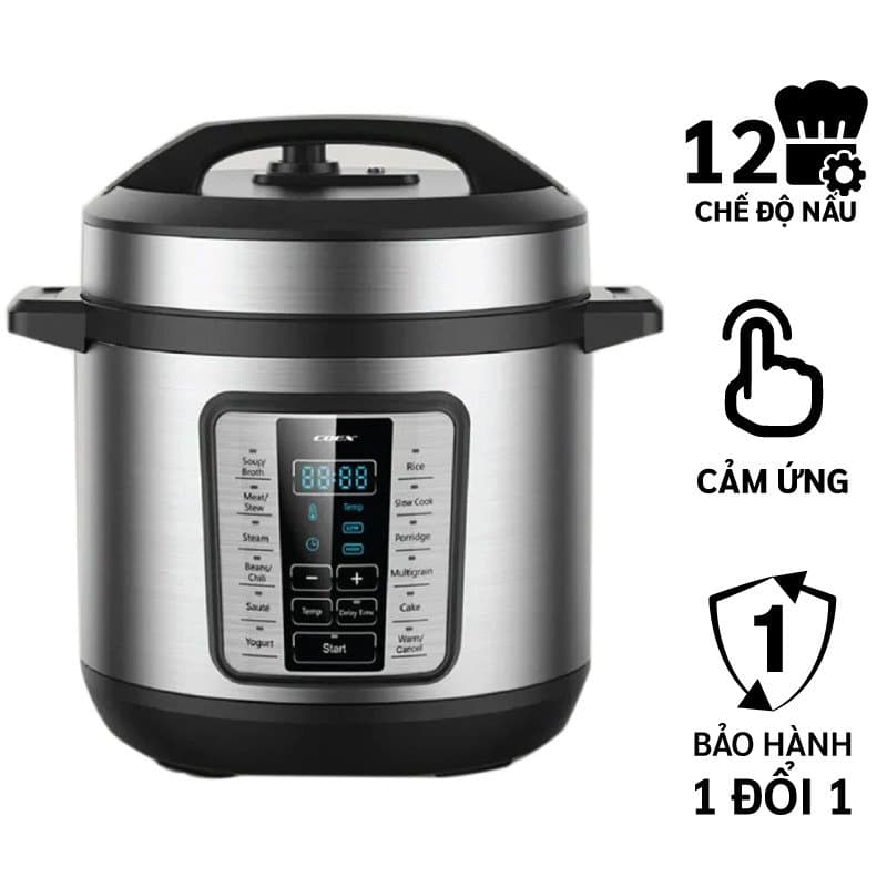 Nồi áp suất điện tử đa năng 6L Coex CP-3216A Điện gia dụng