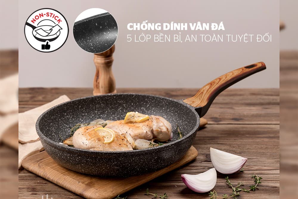 Ảnh Chảo từ siêu bền vân đá Sunhouse Mama SHG1130MMC
