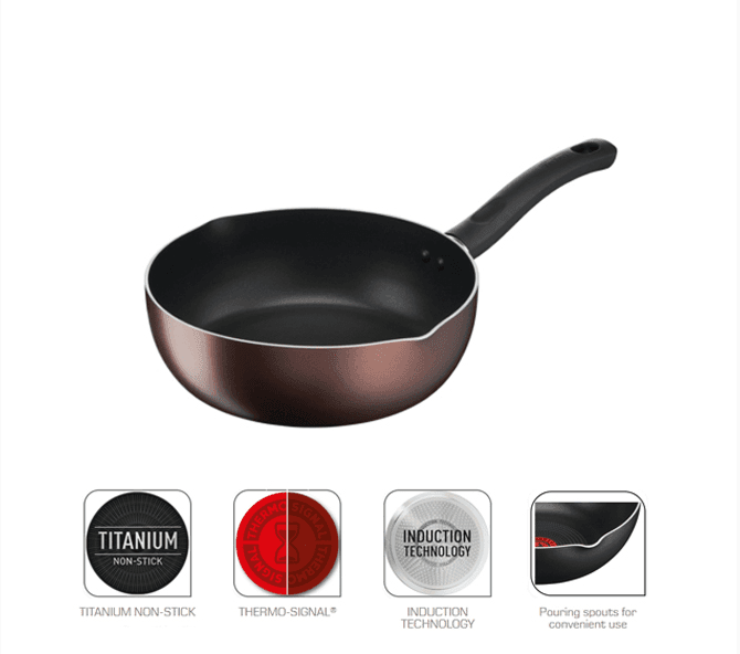 Ảnh Chảo đáy từ 24cm Tefal DAY BY DAY DEEP G1436405