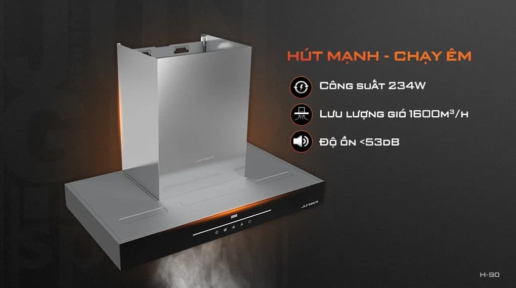 Ảnh Máy hút mùi Kính thẳng 90CM Junger H90(1600m3)