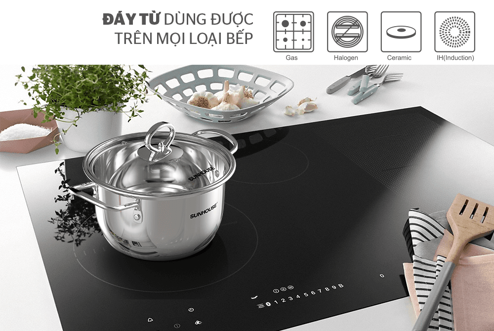 Ảnh Nồi Inox 5 đáy Sunhouse SHG788-16