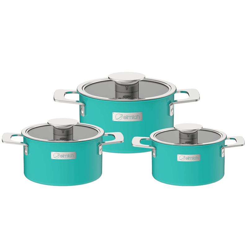 Bộ nồi inox liền khối 3 chiếc Elmich Hera EL-8130
