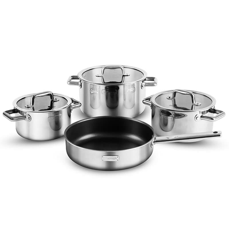 Bộ nồi chảo inox liền khối Elmich Trimax Eco EL-8003