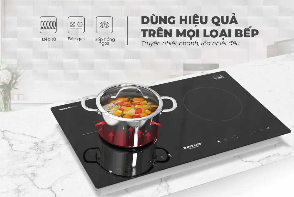 Ảnh Bộ nồi inox đa lớp Sunhouse Mama SHG701