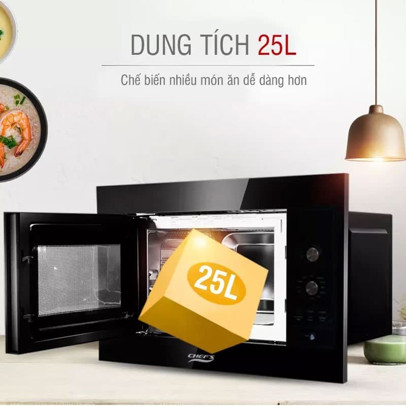 Ảnh Lò vi sóng âm có nướng 25L Chef's EH-MW801B