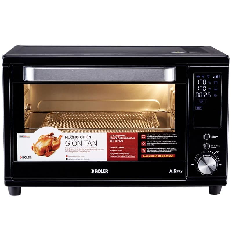 Ảnh Lò nướng điện tử kết hợp chiên không dầu Roler REO-3315AF (28L, 2000W)