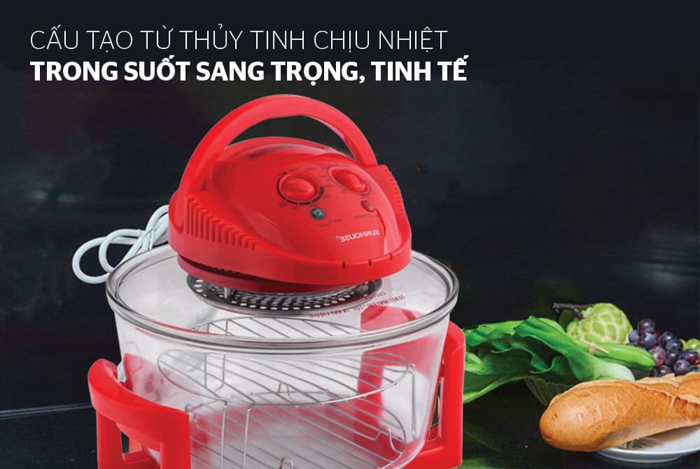 Ảnh Lò nướng thủy tinh 12L Sunhouse SH-416