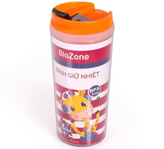 Bình giữ nhiệt Biozone 500ml nắp cam KB-WA500PO