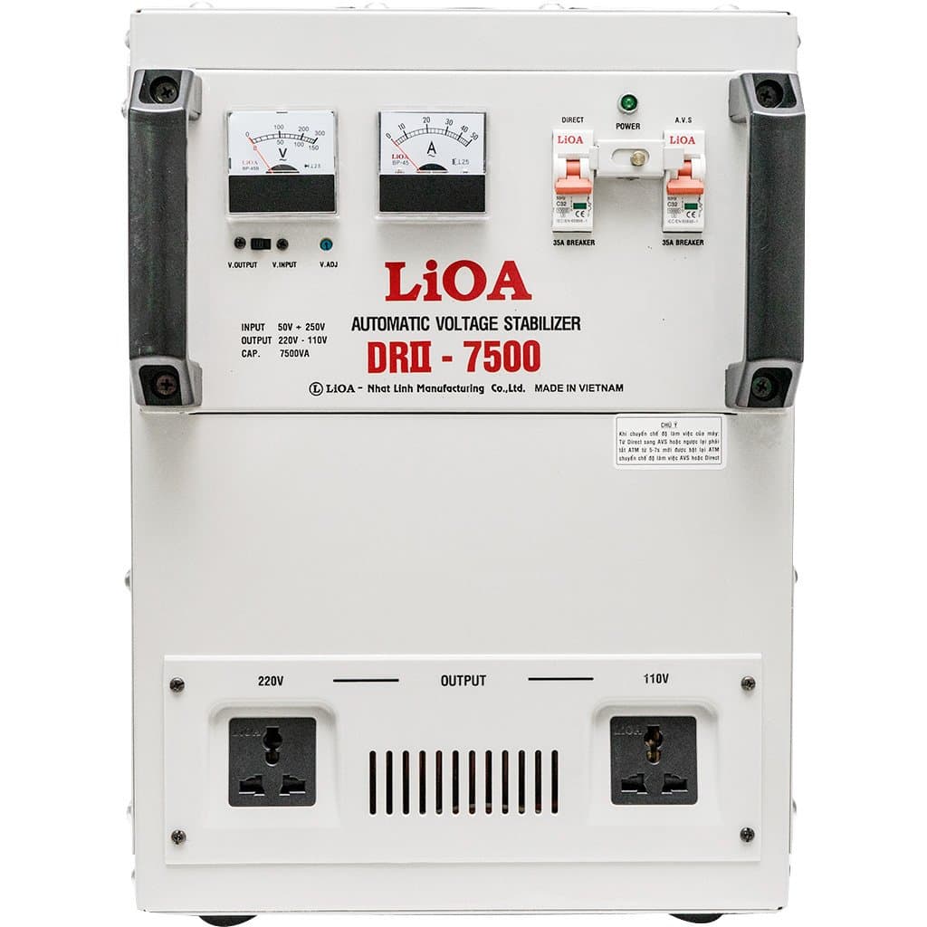 Ổn áp 1 pha Lioa 7,5KVA DRII-7500/ DRII-7500II