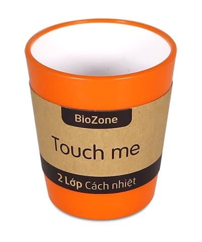 Cốc cách nhiệt 2 lớp Biozone 310ml cam KB-CU310PO