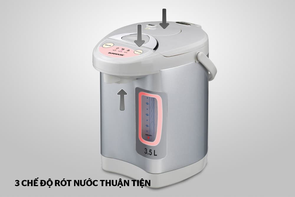 Ảnh Bình thủy điện Sunhouse SH1535 - 3.5 lít