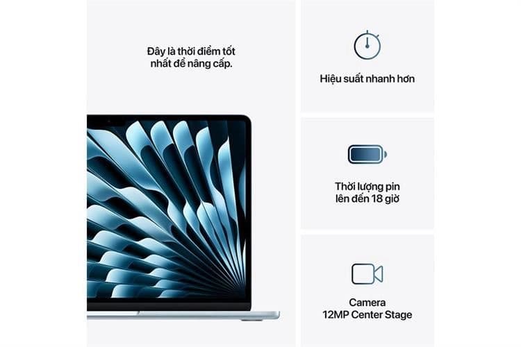 Ảnh Macbook Air M4 13 inch 10CPU/8GPU/16GB/256GB - Sky Blue