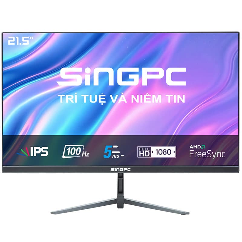 Màn hình LED SingPC Q27F100-IPS((27"/FHD/IPS/75Hz/5ms/250 nits/HDMI+VGA+Audio/Loa)_tràn viền
