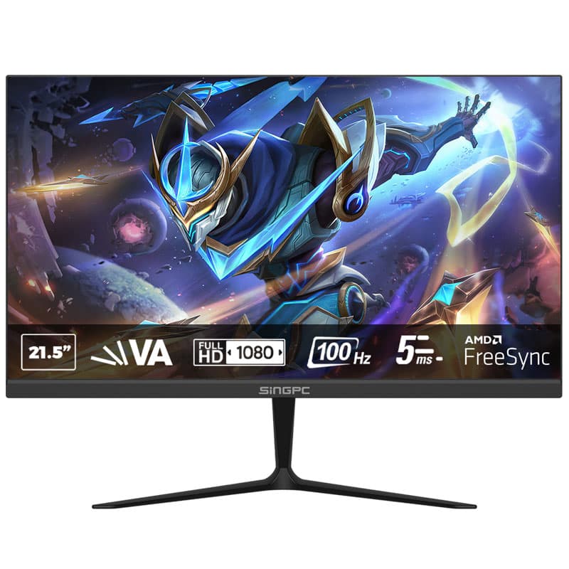 Màn hình LED SingPC 21.5" SGP215 VAS/F100VA(21.5 inch/ FHD/ VA/ 100Hz/ 5ms/ 250 nits/ HDMI+VGA+Audio/ KHÔNG LOA)