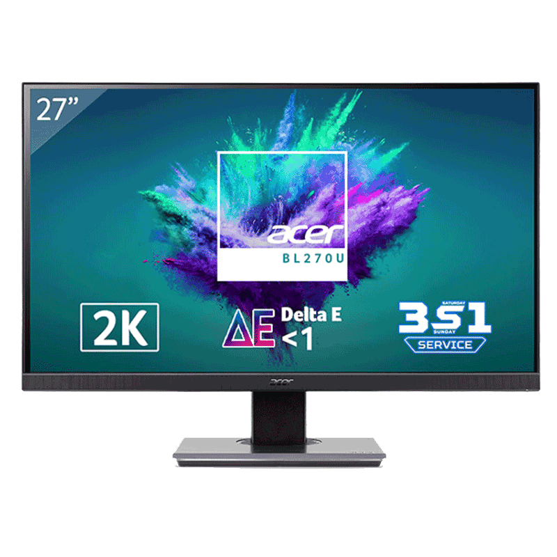 Màn hình đồ họa Acer BL270U (27Inch/ 2K (2560x1440)/ 4ms/ 75HZ/ 350cd/m2/ IPS/ Loa/2*HDMI,1*DP)