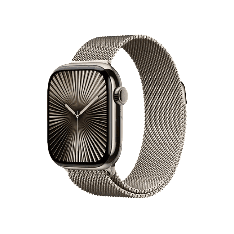 Apple Watch Series 10 42mm 4G Viền Titan Dây Thép màu Titan tự nhiên MWXF3SA/A