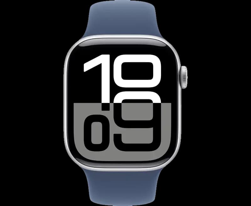 Ảnh Apple Watch Series 10 46mm 4G Viền Nhôm Dây Cao Su Size S/M Bạc MWY03SA/A